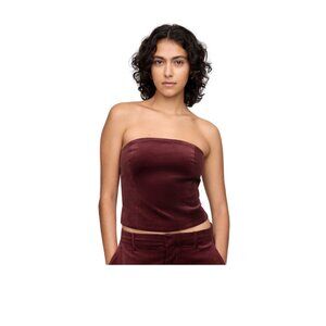 Velvet Cropped Tube Top